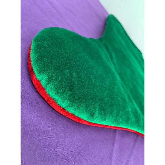 Felted Vintage Christmas stocking handmade Santa Climbing into Chimney - Picture 3 of 12